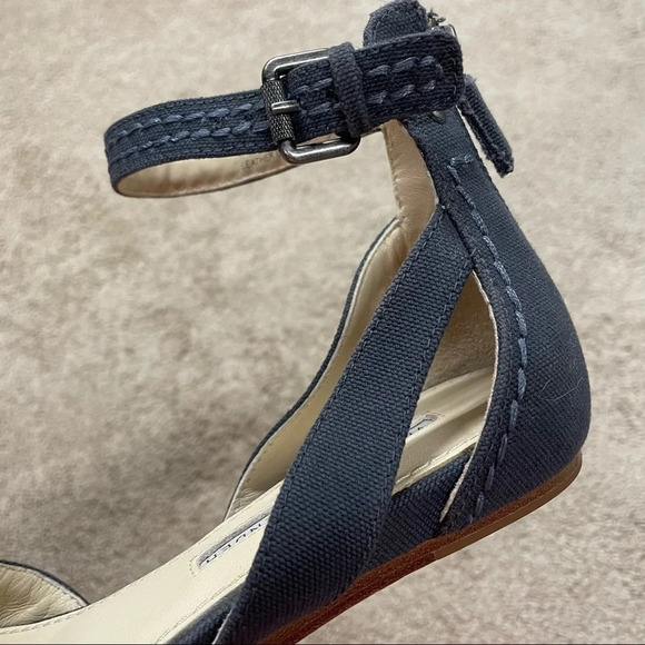 VERA WANG LAVENDER Leni Canvas Bow Flat Sandals 6M - Picture 7 of 16